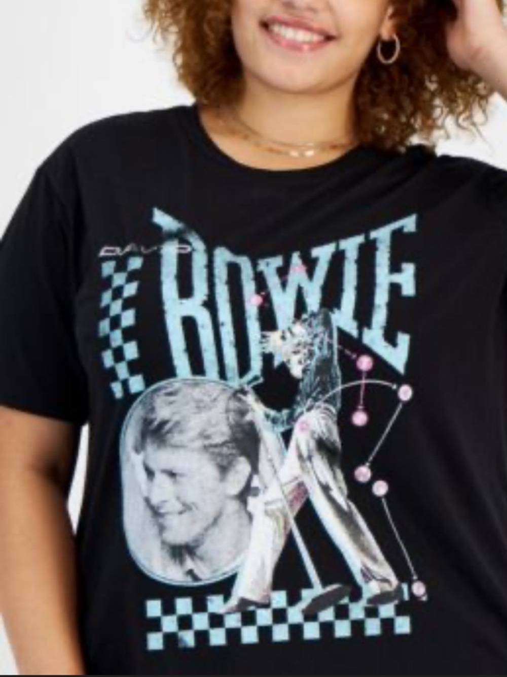 S1 Trendy Plus Size David Bowie Short-Sleeve T-Shirt
